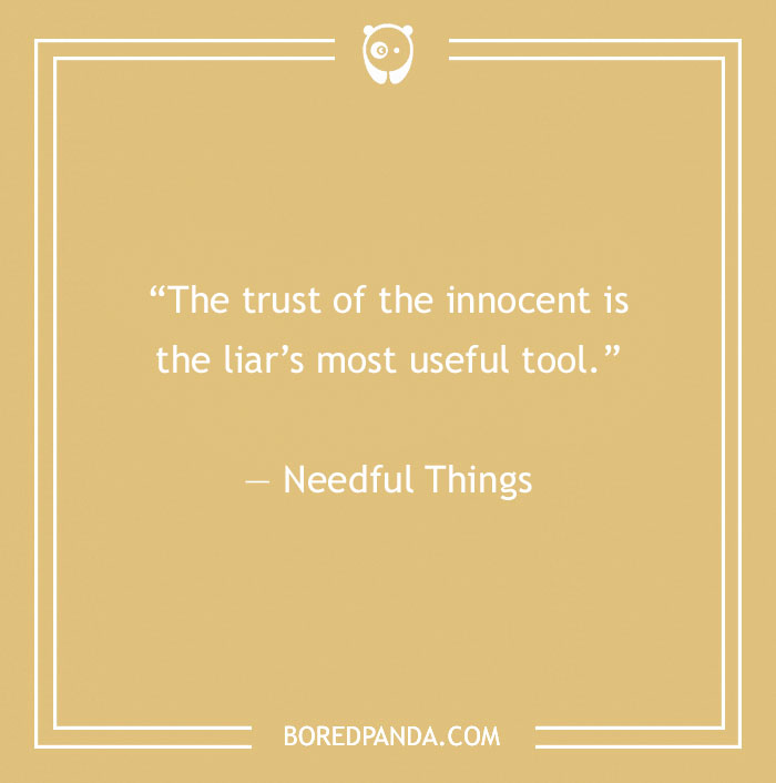 Needful Things quote about trust