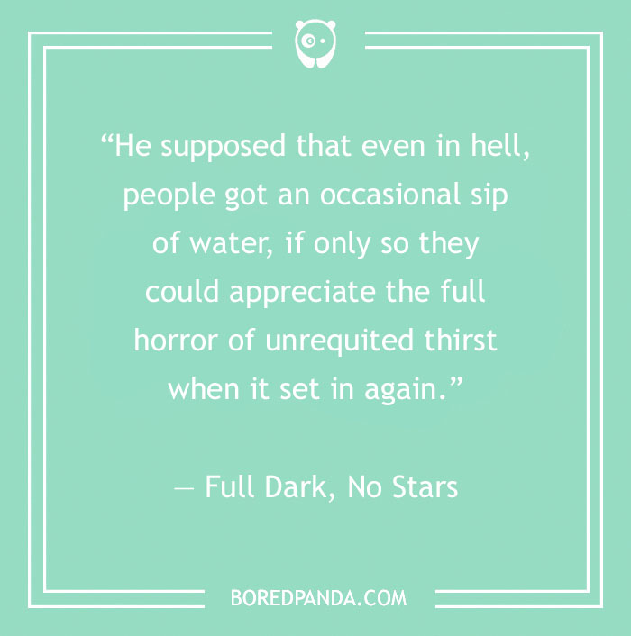 Full Dark, No Stars quote about hell