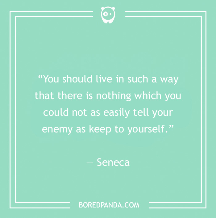 Seneca quote on being true to yourself 