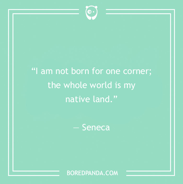 Seneca quote on belonging to this word 