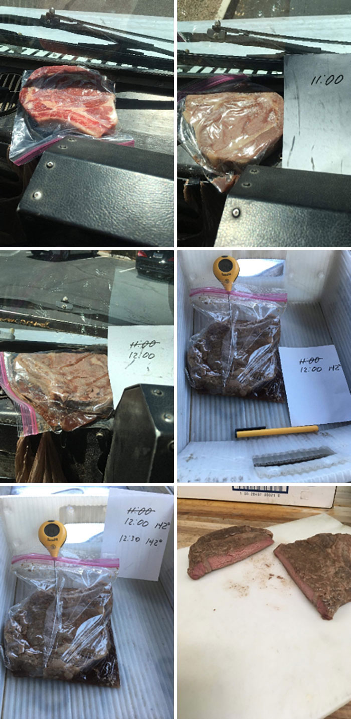 Postal Worker Cooks Steak On Truck Dashboard To Showcase “Inhumane” Working Conditions During Extreme Heat
