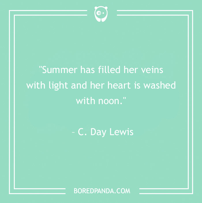 quote about influence of summer