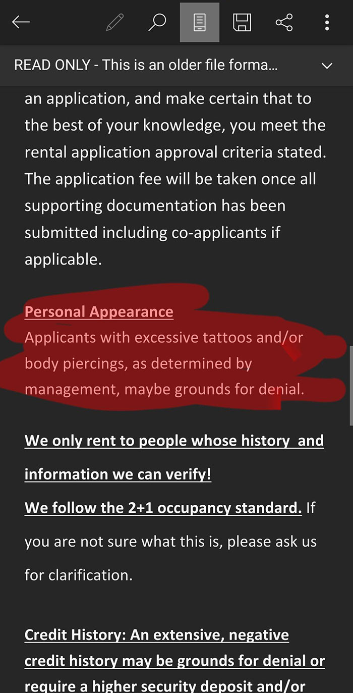 People With "Excessive" Tattoos And Piercings Need Not Apply