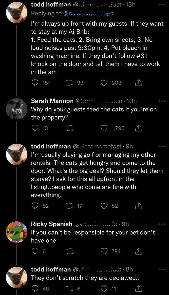 Airbnb/Landlord On Twitter, Replies Just Got Worse And Worse