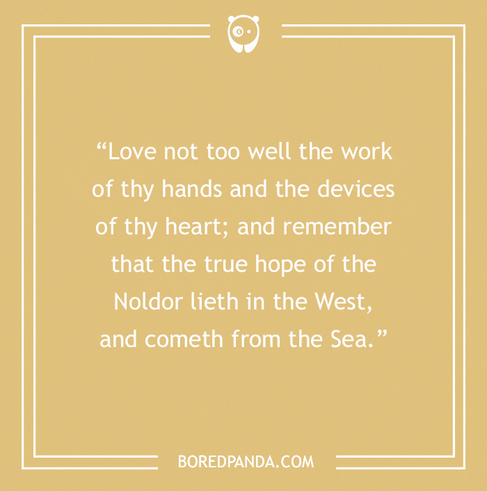 Tolkien quote about love