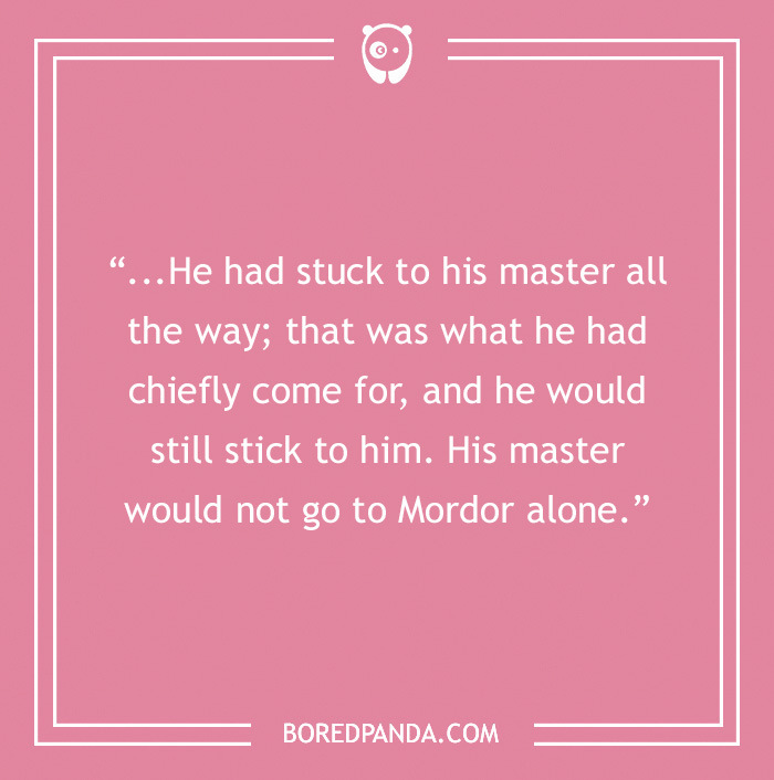 Tolkien quote about masters