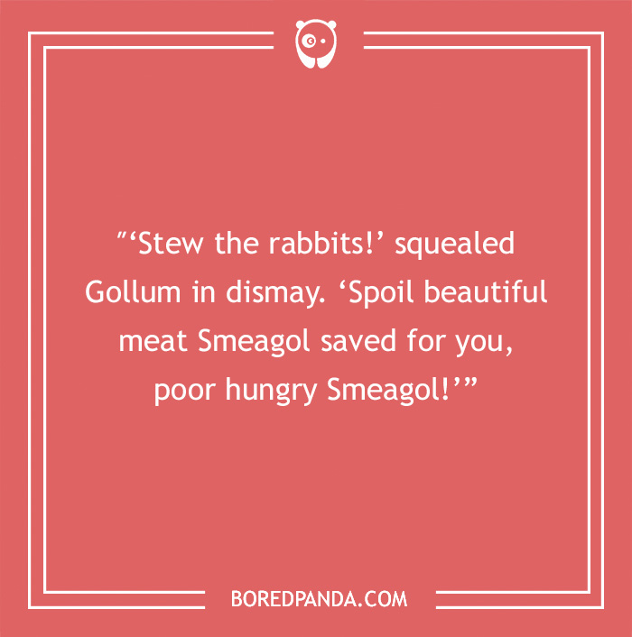 Tolkien quote about Smeagol