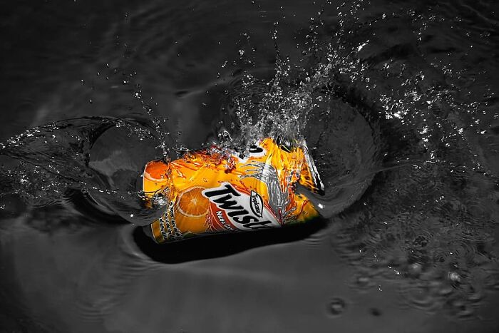 Soda Can In Water 