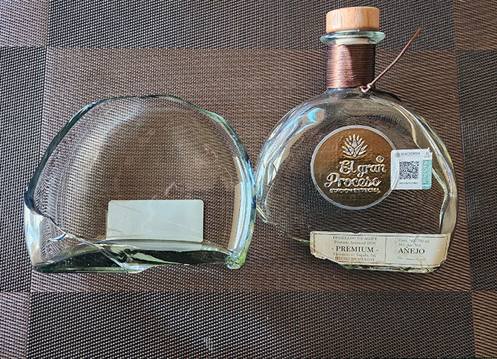 My Wife And I Went To Mexico For Our Honeymoon. I Had The Idea Of Buying A Bottle Of Tequila And Drinking A Shot Every Anniversary. It Broke On The Way Home