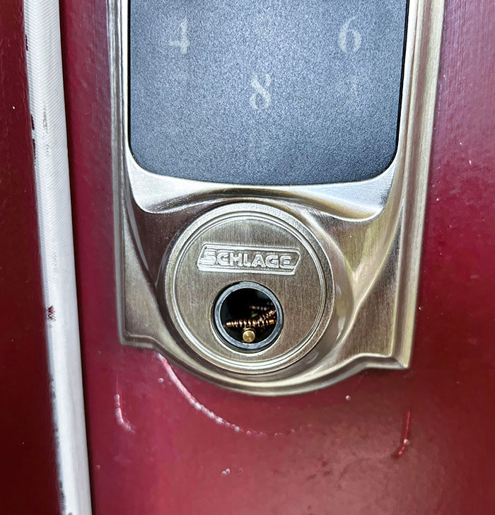 When You Are On Vacation And The Keypad Lock Stops Working. Then You Try To Access The Door With A Mechanical Key, And That Also Breaks