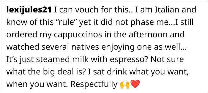 This Italian Woman Expressively Explains Why It’s Inappropriate To Have A Cappuccino After Lunch This Italian Woman Expressively Explains Why It’s Inappropriate To Have A Cappuccino After Lunch
