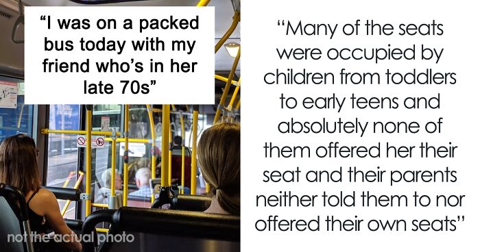 Woman Complains None Of The Kids On A Bus Offered Their Seat To An Elderly Passenger, Gets Perspective