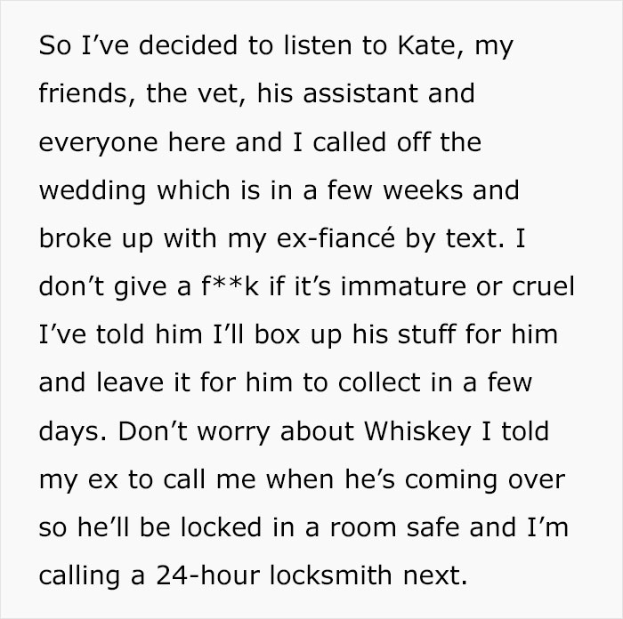 Woman Chooses Her Elderly Cat Over Fiancé And His Pregnant Daughter, Gets Full Support Online Woman Chooses Her Elderly Cat Over Fiancé And His Pregnant Daughter, Gets Full Support Online