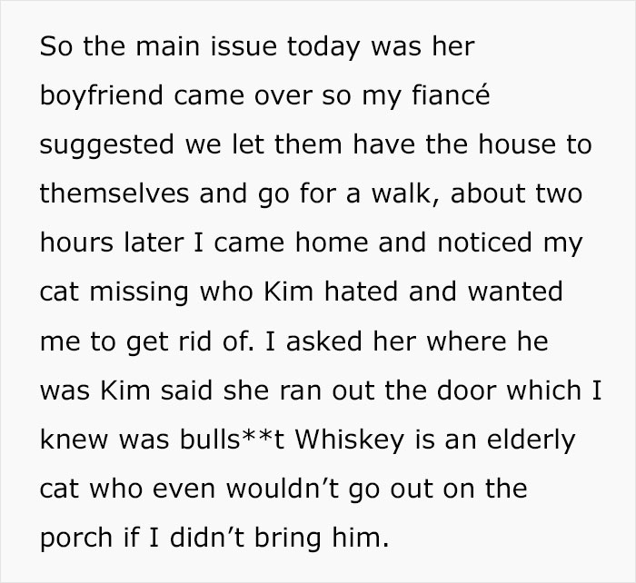 Woman Chooses Her Elderly Cat Over Fiancé And His Pregnant Daughter, Gets Full Support Online Woman Chooses Her Elderly Cat Over Fiancé And His Pregnant Daughter, Gets Full Support Online