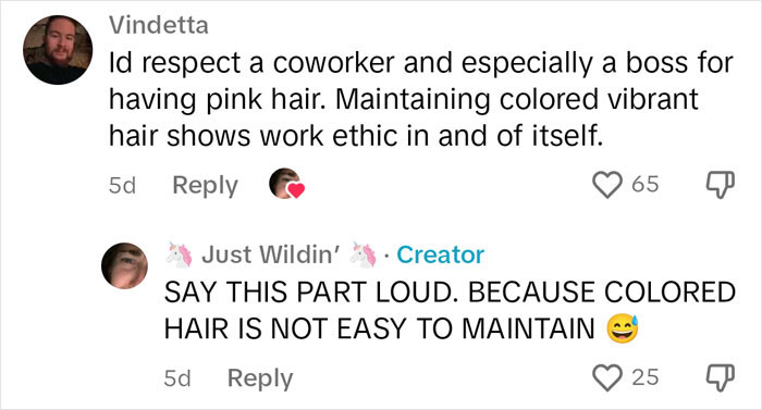 Woman Finds A Hilarious Way To Show Company Their Rule Against Colored Hair Is Ridiculous