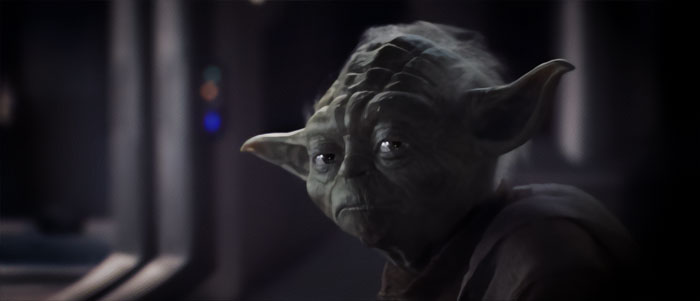 Yoda watching straight