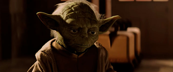 Yoda watching straight
