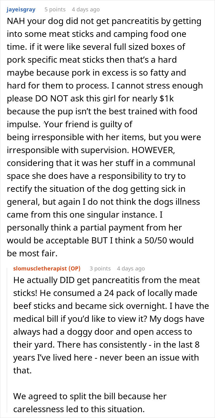 Woman Gets $800 Vet Bill After Her Dog Eats Roommate's Food, Wonders Who's To Blame