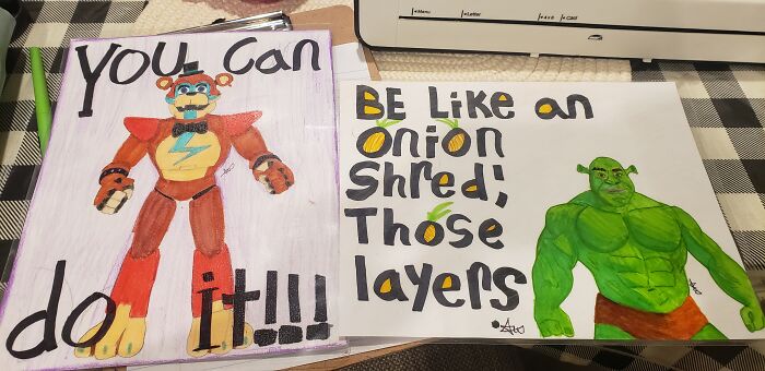 Not My Best, But Definitely My Favorite. They Are Meant To Be Inspirational Quotes For Exercising, But The Shrek One Is Just Hilarious 😂