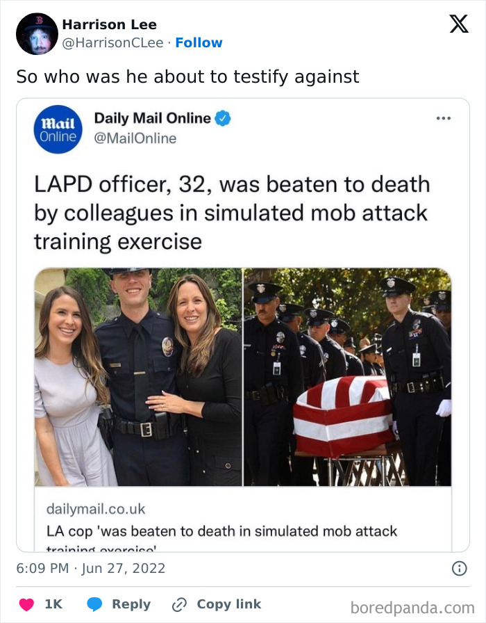 Lapd Police Officer Beaten To Death In Exercise; Was Investigating Cop Gang Rape
