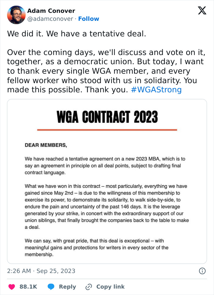 “No More AI”: Hollywood Writers' Strike Is Over After 5 Months, Here's What Shows You Can Expect To Come Back “No More AI”: Hollywood Writers' Strike Is Over After 5 Months, Here's What Shows You Can Expect To Come Back