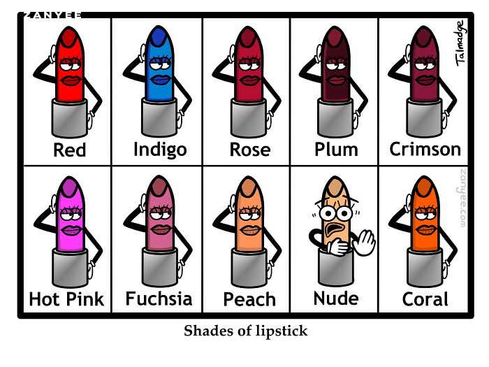 All shades of lipstick 