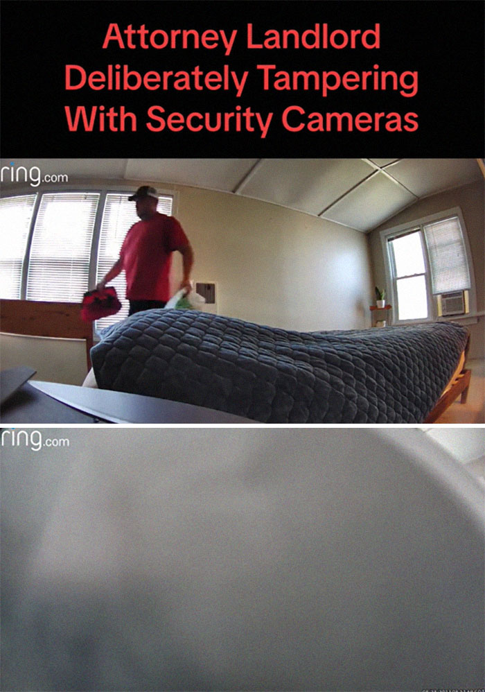 Landlord Keeps Entering Apartment Pretending To Fix Things And Covering Cameras, Tenant Calls Cops Landlord Keeps Entering Apartment Pretending To Fix Things And Covering Cameras, Tenant Calls Cops