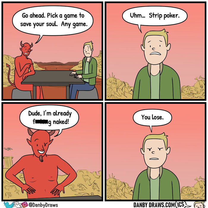 Funny comic about picking a game with Satan