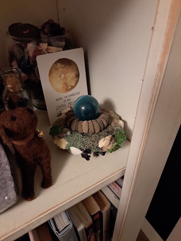 This Funky Little Moss/Naturecore Pedestal My Sister Made For Me
