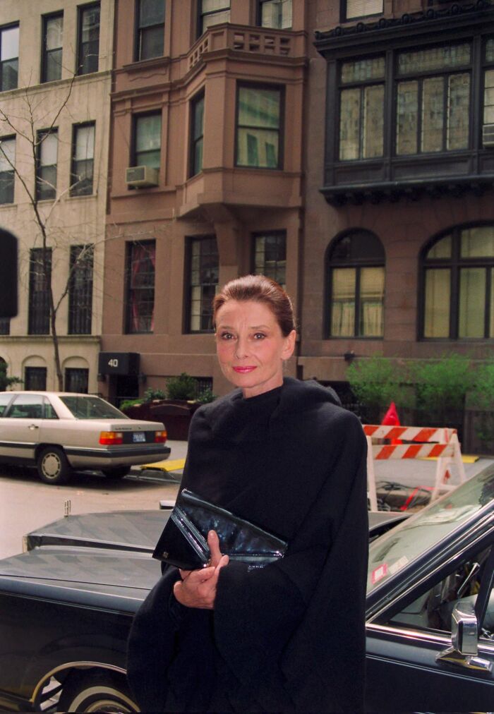 Audrey Hepburn fotografiada por Art Zelin en Nueva York, 1990