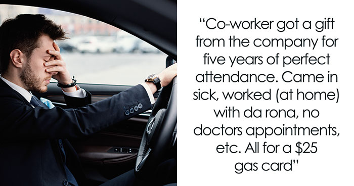 Worker Shares Pathetic Gift Coworker Received For 5-Year Perfect Attendance, Others Chime In