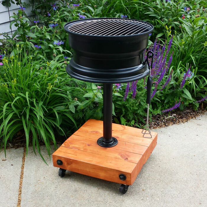 DIY: How To Make A Fire Pit BBQ Out Of Old Car Rims