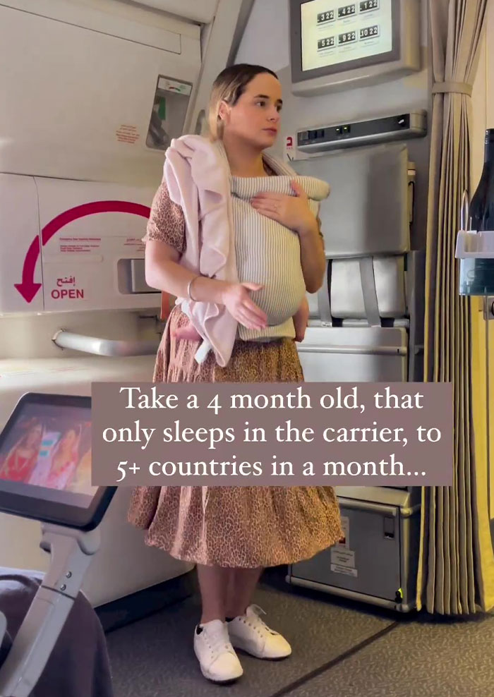 Woman Posts A Video Of Her Attempts To Rock A Baby To Sleep Mid-Flight, Faces Harsh Backlash Online Woman Posts A Video Of Her Attempts To Rock A Baby To Sleep Mid-Flight, Faces Harsh Backlash Online