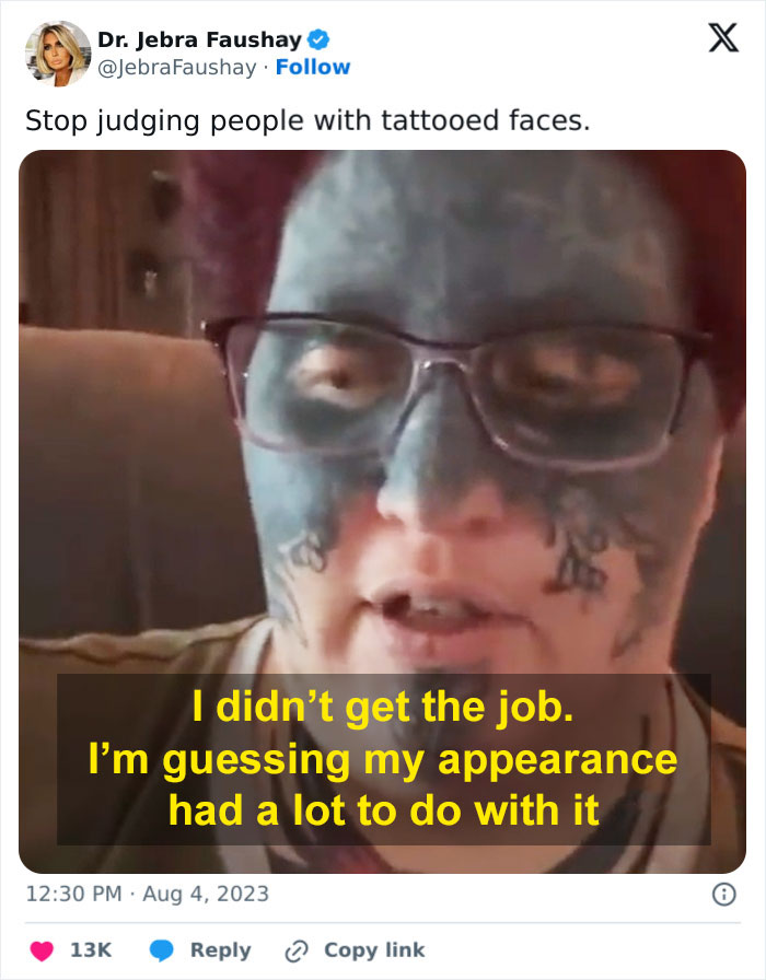 “Mental Health Isn’t An Excuse”: Face-Tatted Woman Blasted After Her Lies Are Exposed