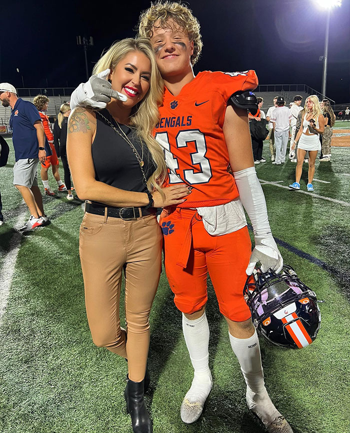 Proud Mom Claps Back After Photo Of Her Hugging Son Post-Game Raises Eyebrows