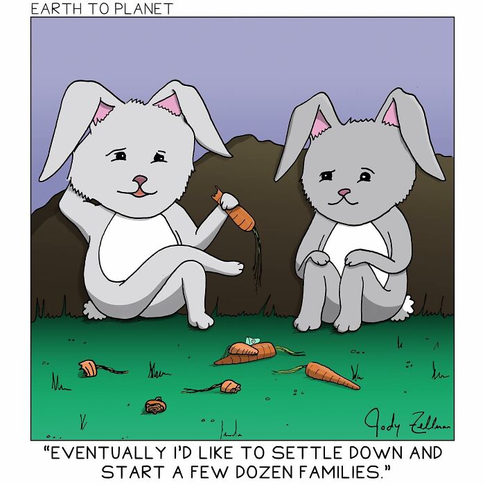 A comic about a rabbit who want to settle down