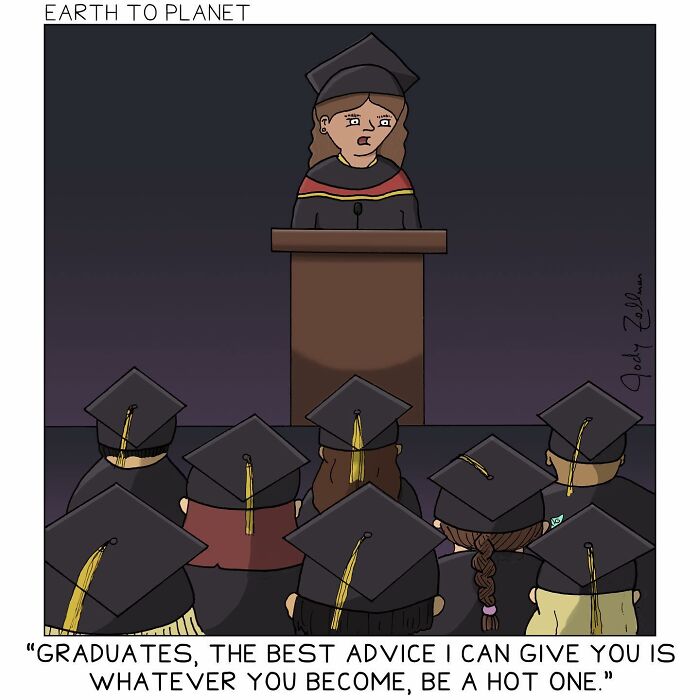 A comic about a graduation ceremony