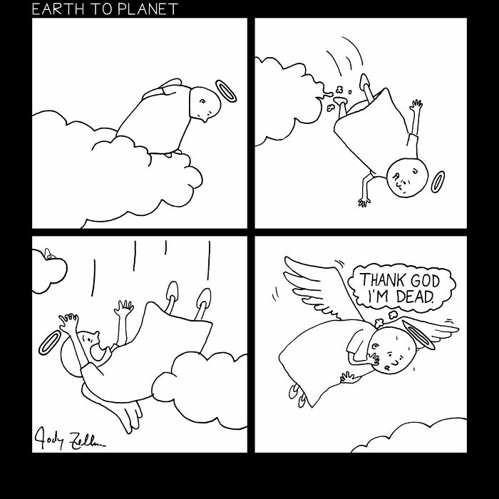 A comic about a falling angel