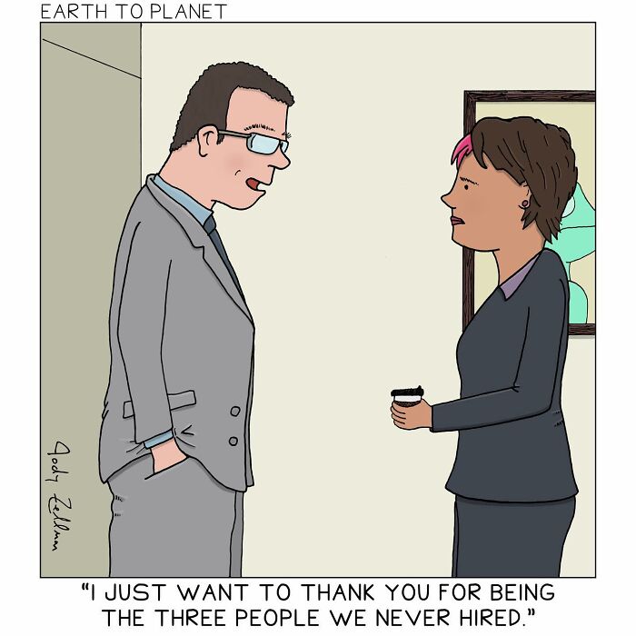 A comic about a not hired person