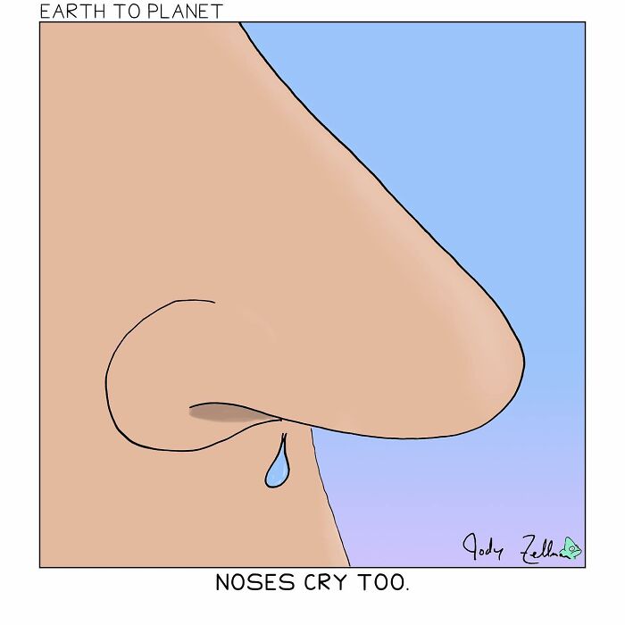 A comic about a crying nose