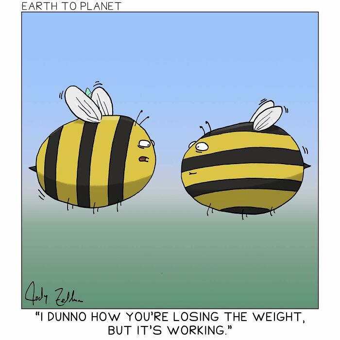 A comic about a bee loosing weight