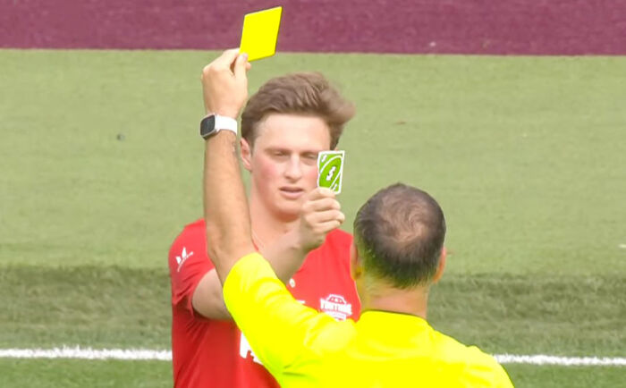 Guy pulls uno reverse card on referee｜TikTok Search