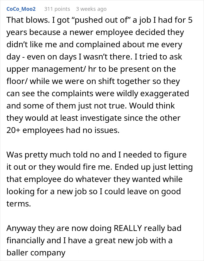 Woman Decides She Doesn’t Like A New Coworker, Files A Complaint And Gets Him Fired Woman Decides She Doesn’t Like A New Coworker, Files A Complaint And Gets Him Fired
