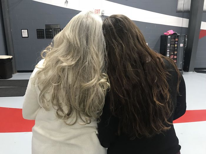 Grandma Has Had Long Hair Since She Was My Age, We Took A Photo For Comparison