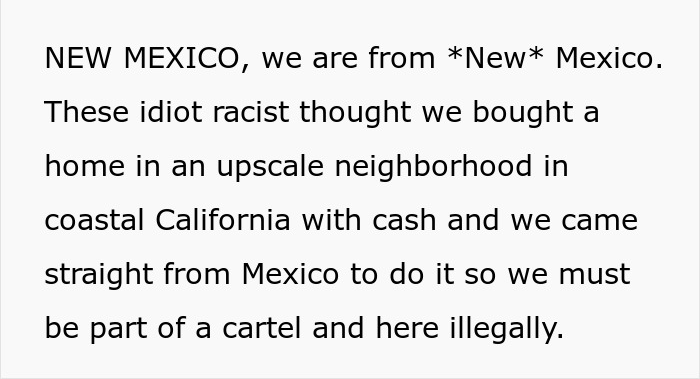 Couple Assumes New Neighbors Are Mexican, Makes Their Lives Hell Until The Day They Lose Patience