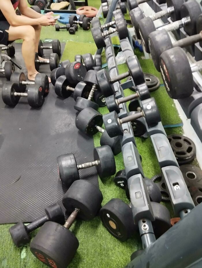 The Dumbell Rack At My Local Gym