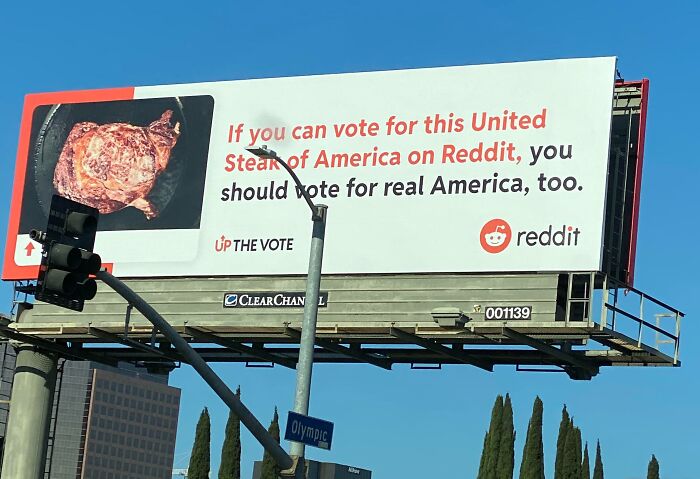 This Reddit Billboard Advertisement For Their Voting Initiative