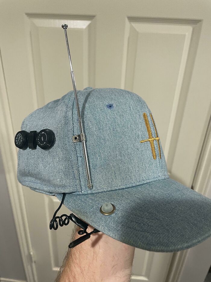 Today I Found A Hat With An AM/FM Radio In It Inside An Antique Store