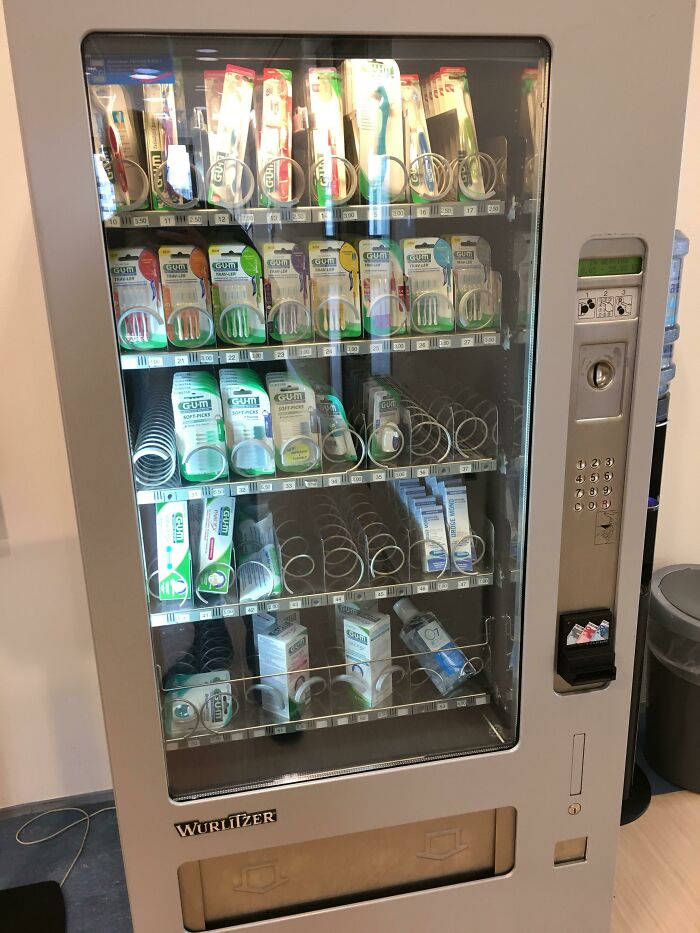 My Dentist Has A Vending Machine For Toothpicks And Toothbrushes