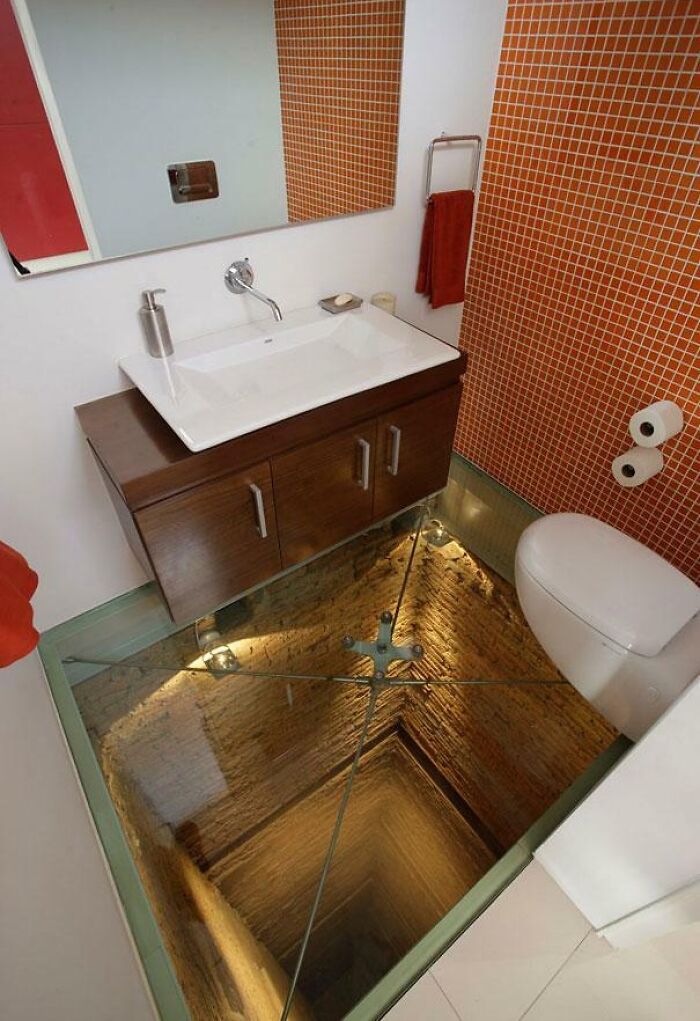 As A Person Who Is Afraid Of Heights I'm Not Sure If This Would Make It Easier Or More Difficult To Do Your Business In This Toilet